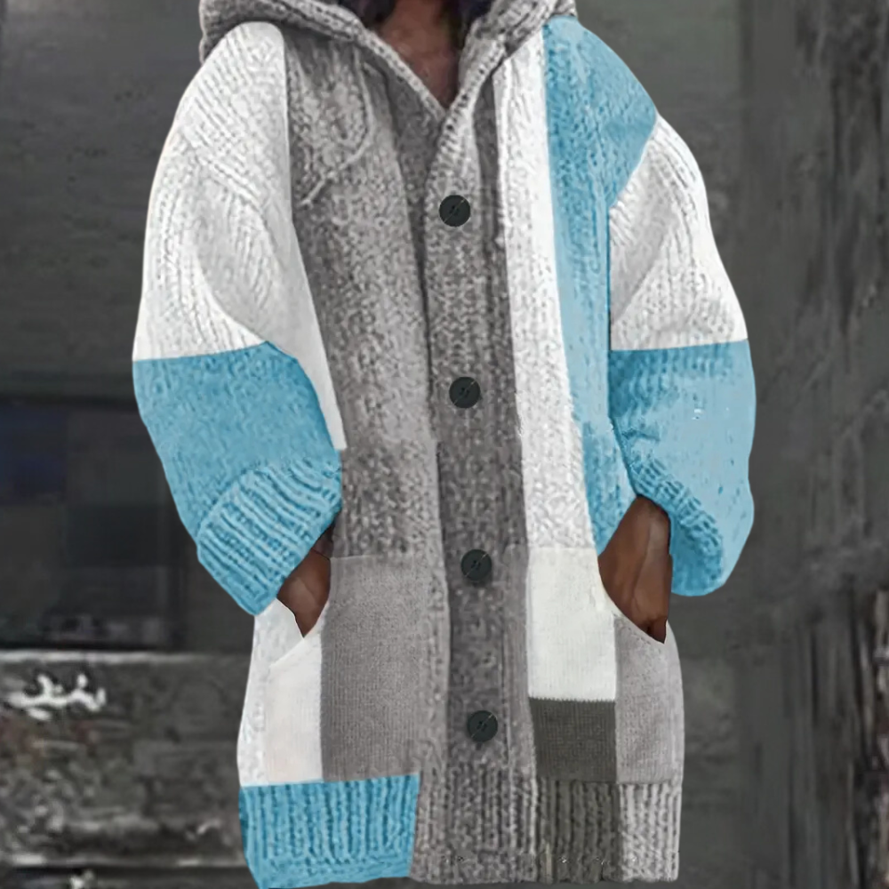 Karyme Damen Strickjacke – Weiches Acryl, Kapuze, Vielseitig 0