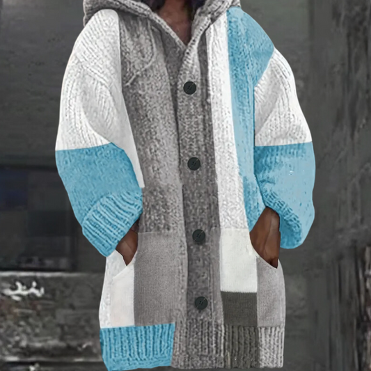 Karyme Damen Strickjacke – Weiches Acryl, Kapuze, Vielseitig 0