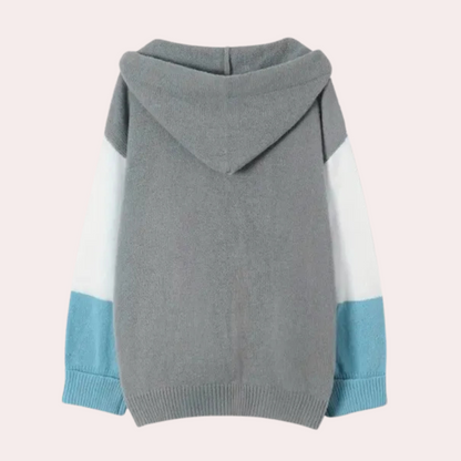 Karyme Damen Strickjacke – Weiches Acryl, Kapuze, Vielseitig 2