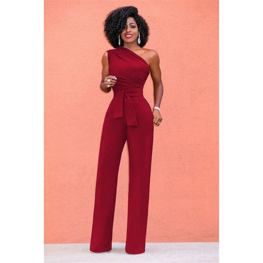 Klaartje Damen Jumpsuit – Elegantes Ein-Schulter-Design, Festlich und Schwarz 0