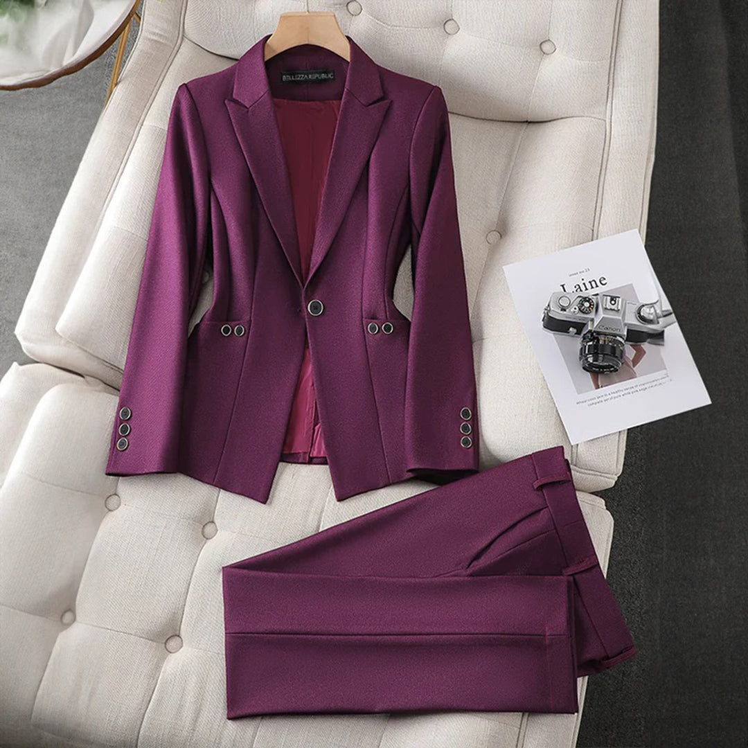 Variant image for Mara | Elegantes Blazer Und Hose Set Damen-22