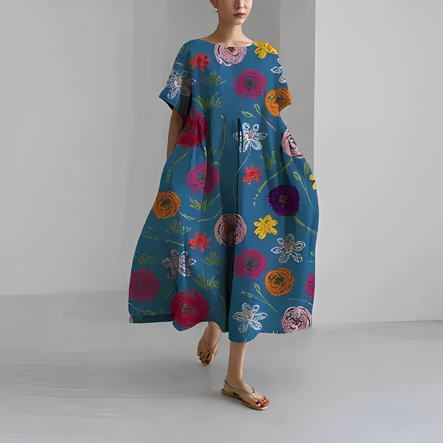 Jamie | Elegantes Damen Kleid Mit Blumenmuster Für Sommer Und Abendveranstaltungen 4
