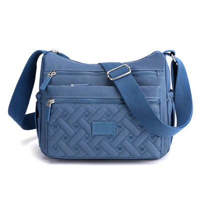 Leichte Schultertasche aus wasserabweisendem Nylon mit mehreren Fächern – Ideal für Alltag und Reisen 4