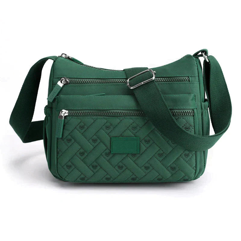Leichte Schultertasche aus wasserabweisendem Nylon mit mehreren Fächern – Ideal für Alltag und Reisen 7