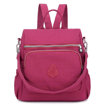 Leichter Rucksack aus Wasserabweisendem Nylon für Damen und Herren – Ideal als Schulrucksack und für Reisen, Kompakt mit Verstellbaren Gurten 11