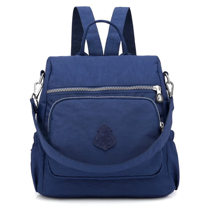 Leichter Rucksack aus Wasserabweisendem Nylon für Damen und Herren – Ideal als Schulrucksack und für Reisen, Kompakt mit Verstellbaren Gurten 12
