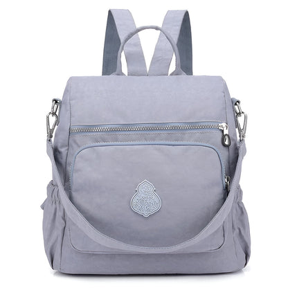 Leichter Rucksack aus Wasserabweisendem Nylon für Damen und Herren – Ideal als Schulrucksack und für Reisen, Kompakt mit Verstellbaren Gurten 15
