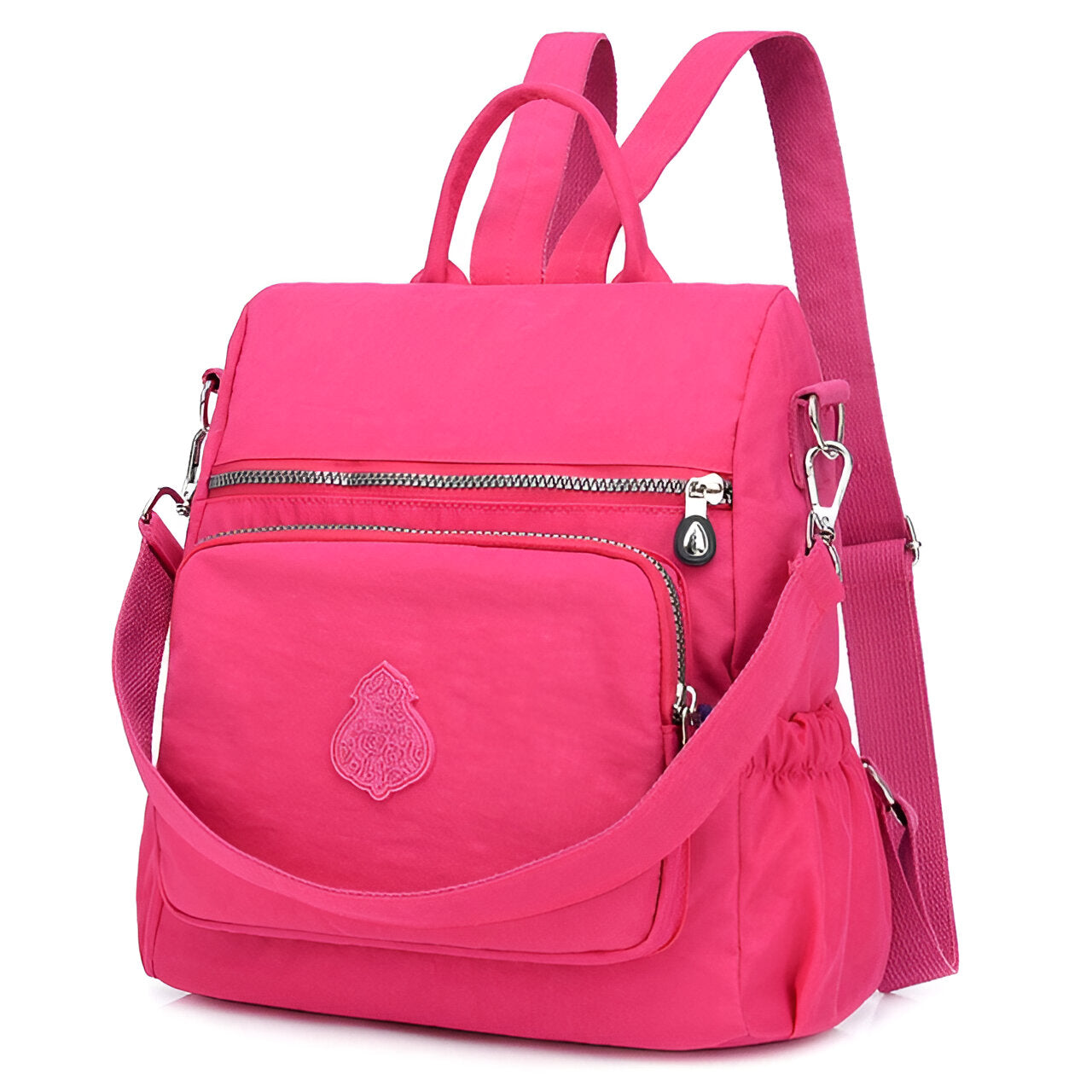 Leichter Rucksack aus Wasserabweisendem Nylon für Damen und Herren – Ideal als Schulrucksack und für Reisen, Kompakt mit Verstellbaren Gurten 16