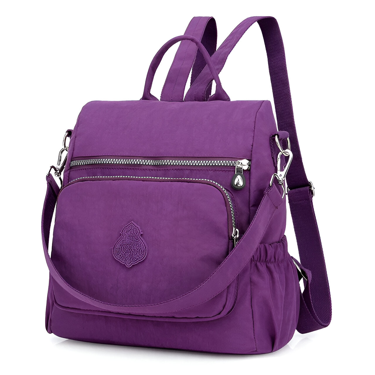 Leichter Rucksack aus Wasserabweisendem Nylon für Damen und Herren – Ideal als Schulrucksack und für Reisen, Kompakt mit Verstellbaren Gurten 8