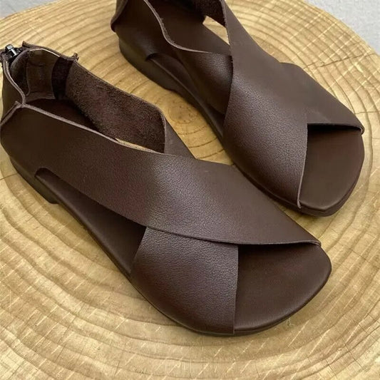 Lena | Elegante Sandalen Damen Mit Gekreuzten Riemen Und Antirutschsohle 0