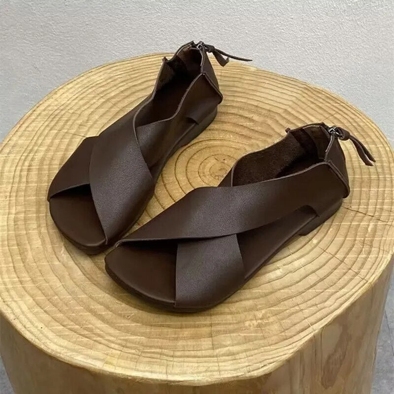 Lena | Elegante Sandalen Damen Mit Gekreuzten Riemen Und Antirutschsohle 1