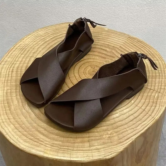 Lena | Elegante Sandalen Damen Mit Gekreuzten Riemen Und Antirutschsohle 1