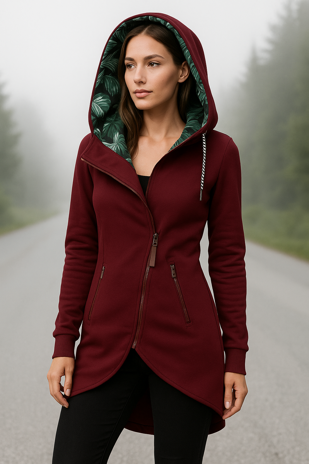 Lentejas | Wasserfeste Damen-Hoodie mit floralem Design 2