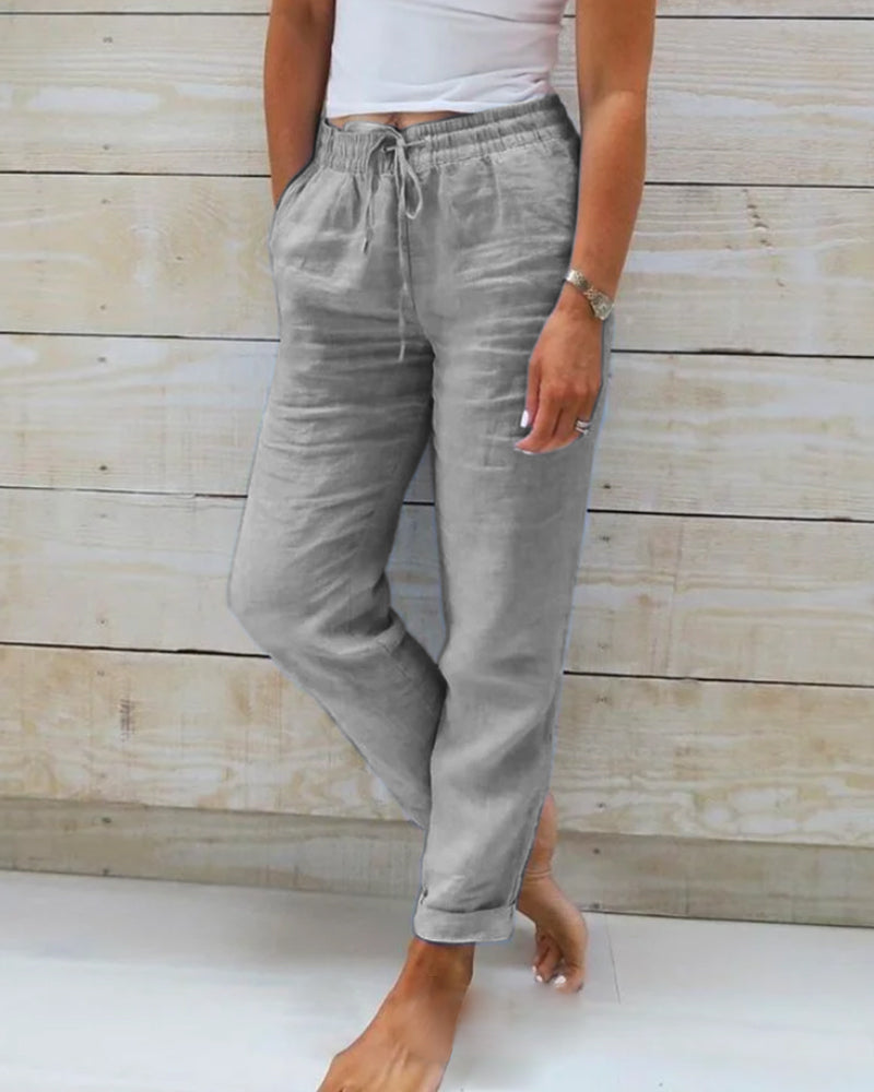 Lieke Damenhose – Elegantes Design, Hohe Taille, Lockerer Schnitt 1