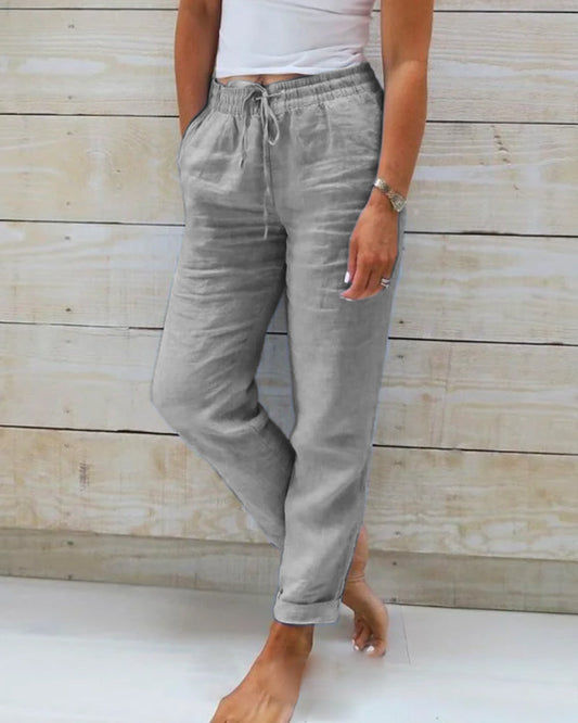 Lieke Damenhose – Elegantes Design, Hohe Taille, Lockerer Schnitt 1