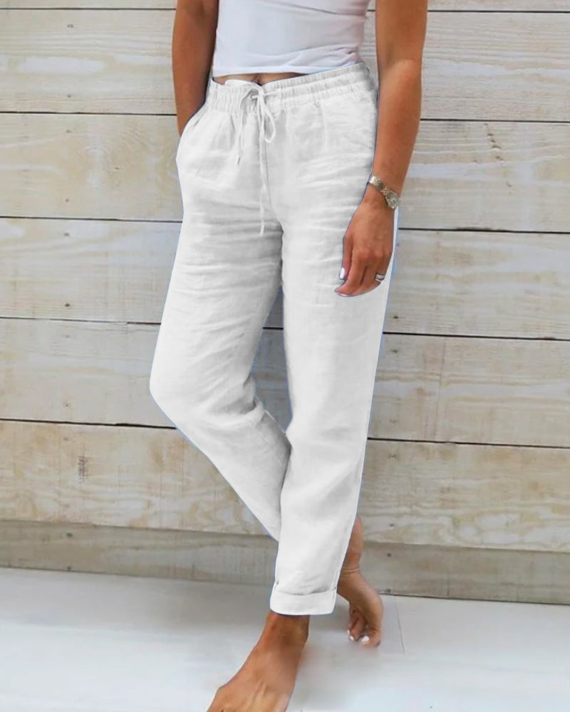 Lieke Damenhose – Elegantes Design, Hohe Taille, Lockerer Schnitt 2