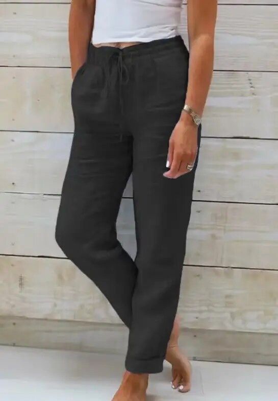 Lieke Damenhose – Elegantes Design, Hohe Taille, Lockerer Schnitt 3