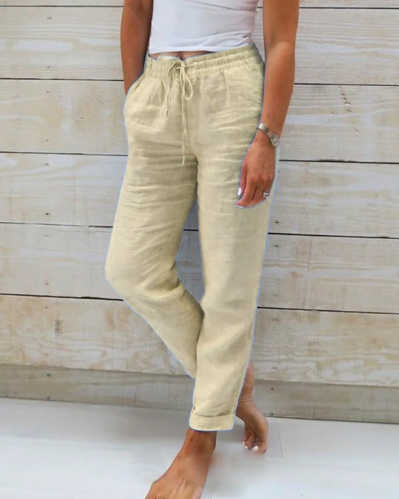 Lieke Damenhose – Elegantes Design, Hohe Taille, Lockerer Schnitt 5