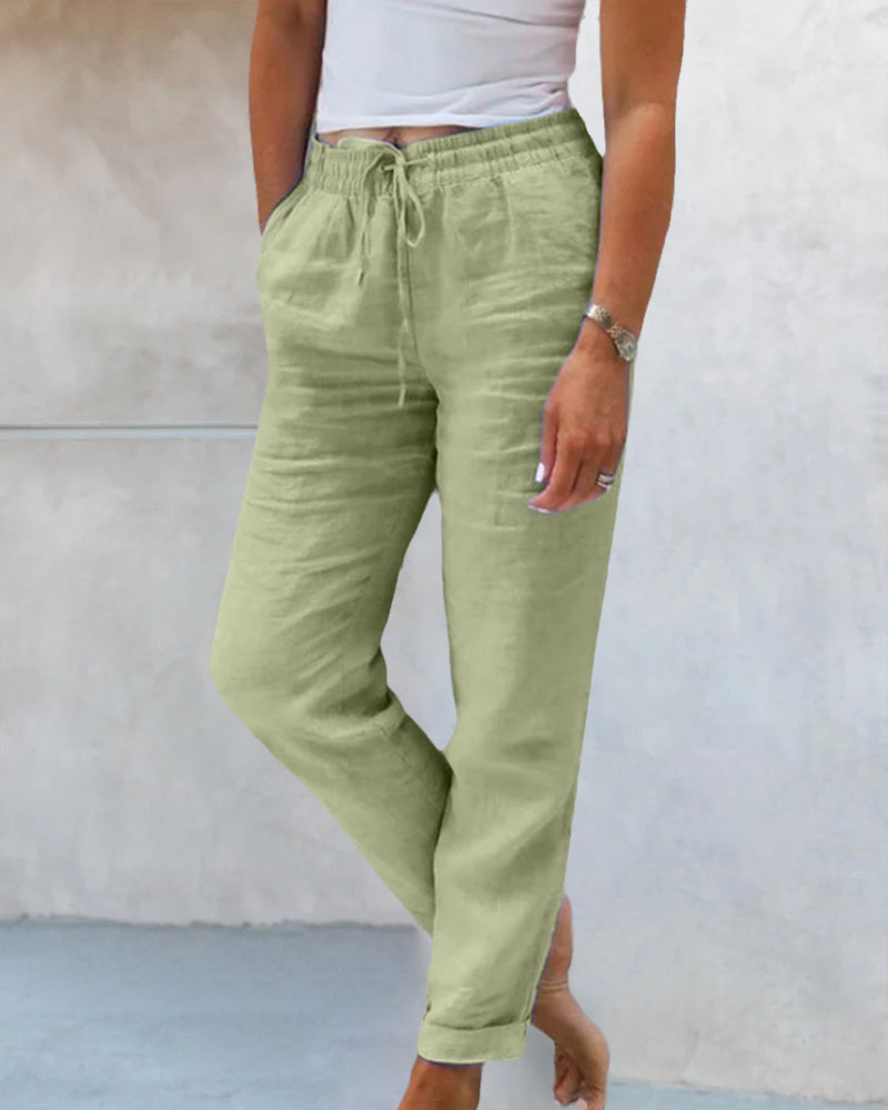 Lieke Damenhose – Elegantes Design, Hohe Taille, Lockerer Schnitt 6