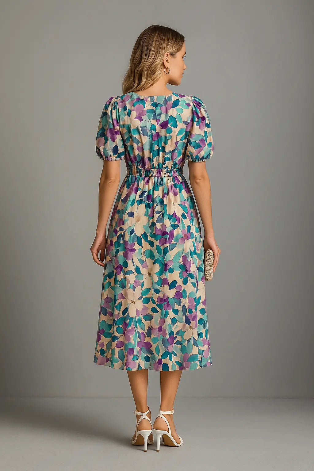 Lina | Damen Maxikleid Sommer Mit V-Ausschnitt Und Fließendem Design 2
