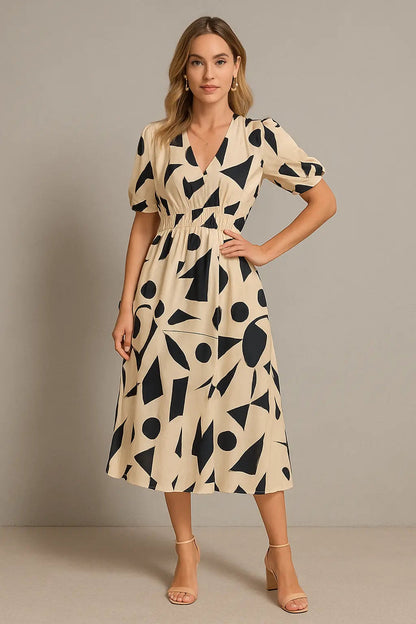 Lina | Damen Maxikleid Sommer Mit V-Ausschnitt Und Fließendem Design 5