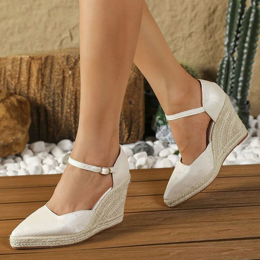 Loreta Damen Espadrille Sandalen – 8 cm Keilabsatz, Bohemian Stil 0
