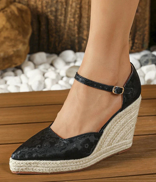 Loreta Damen Espadrille Sandalen – 8 cm Keilabsatz, Bohemian Stil 1