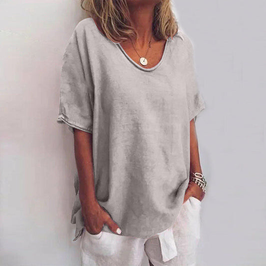 Lotte | Losvallendes Basic Top für Damen mit Rundhals und Luftiger Silhouette 1