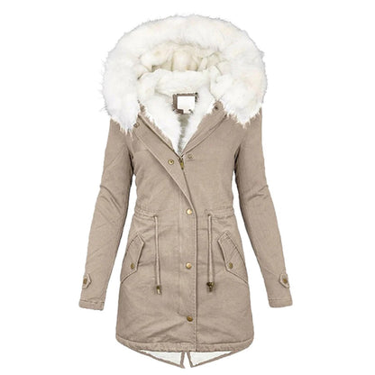 Louise Lange Damenjacke – Wasserabweisend mit Kapuze und Pelzkragen, Elegant 0