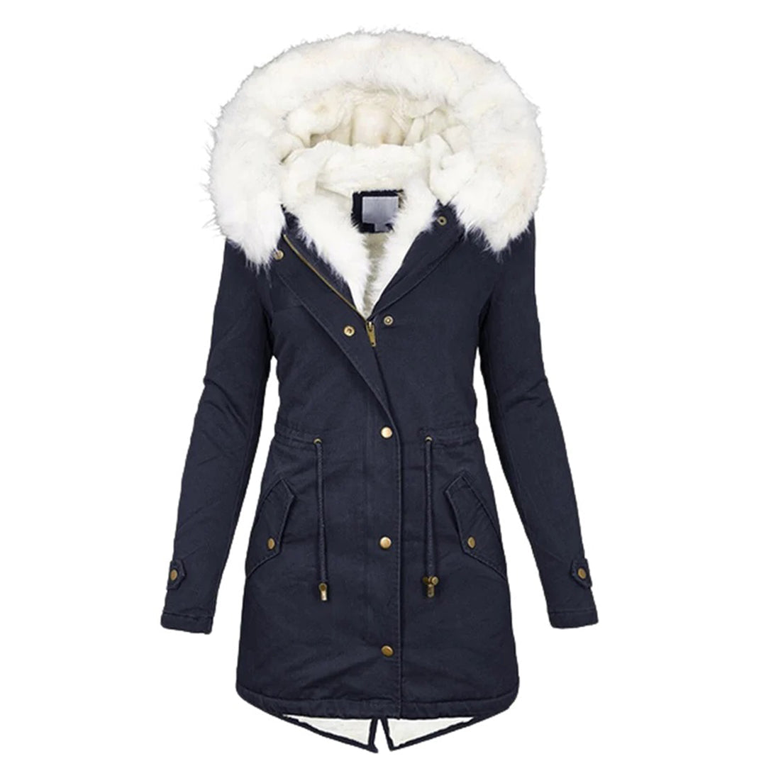 Louise Lange Damenjacke – Wasserabweisend mit Kapuze und Pelzkragen, Elegant 3