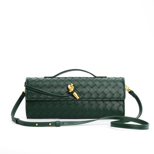 Maisa Schultertasche Damen – Gewebtes Kunstleder, Zeitloses Design 1