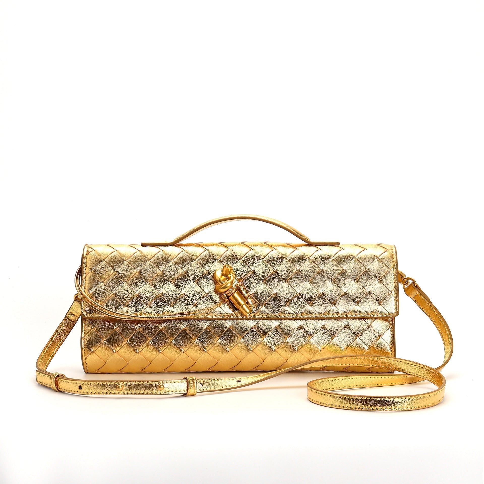 Maisa Schultertasche Damen – Gewebtes Kunstleder, Zeitloses Design 5