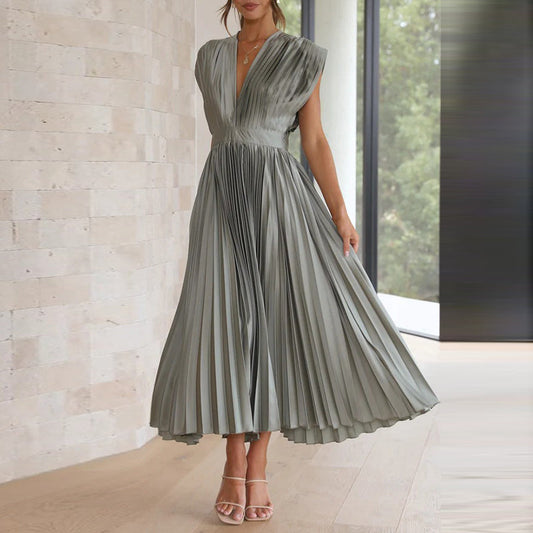 Marike Damen Maxikleid – V-Ausschnitt, Leicht und Elegant, Ideal für Sommer und Festliche Anlässe 0