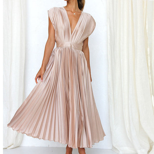 Marike Damen Maxikleid – V-Ausschnitt, Leicht und Elegant, Ideal für Sommer und Festliche Anlässe 1