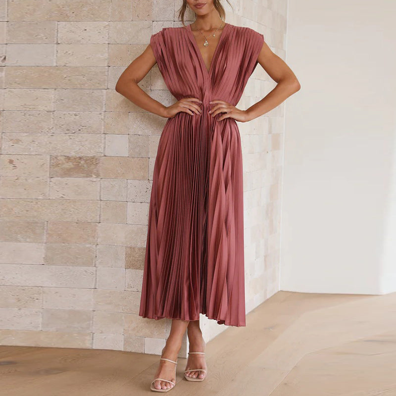 Marike Damen Maxikleid – V-Ausschnitt, Leicht und Elegant, Ideal für Sommer und Festliche Anlässe 2