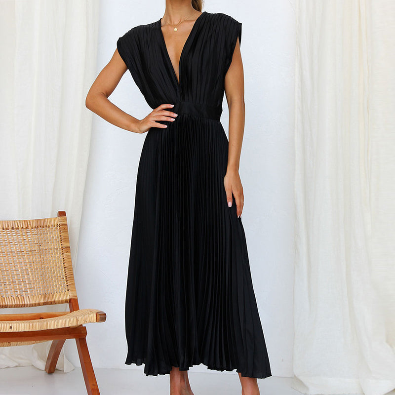 Marike Damen Maxikleid – V-Ausschnitt, Leicht und Elegant, Ideal für Sommer und Festliche Anlässe 3