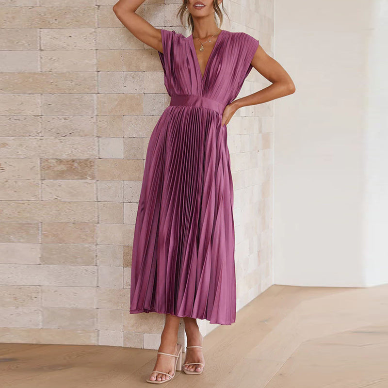 Marike Damen Maxikleid – V-Ausschnitt, Leicht und Elegant, Ideal für Sommer und Festliche Anlässe 5