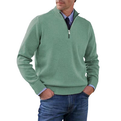 Mariner | Gebreid Herrenpullover mit halbem Reißverschluss 10