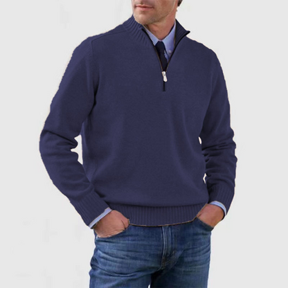 Mariner | Gebreid Herrenpullover mit halbem Reißverschluss 6