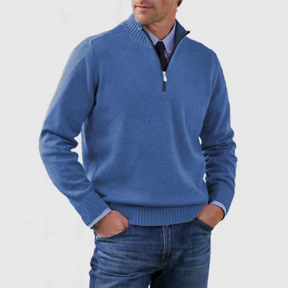 Mariner | Gebreid Herrenpullover mit halbem Reißverschluss 7