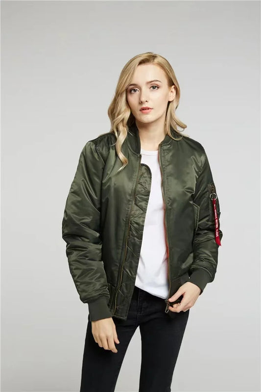 Daphne | Klassische MA-1 Bomberjacke Damen – Winddicht, Wasserabweisend, Hochwertiges Nylon-2