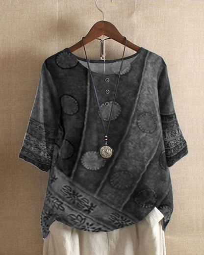 Myla | Retro Bohemien Print Bluse 3