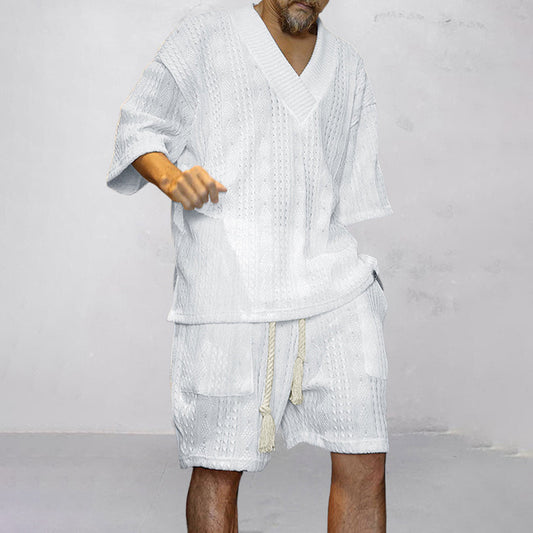 Nicolò | Lässiges Sommer Outfit Damen - Gesticktes Shirt und Shorts-Set aus Atmungsaktivem Polyester 1