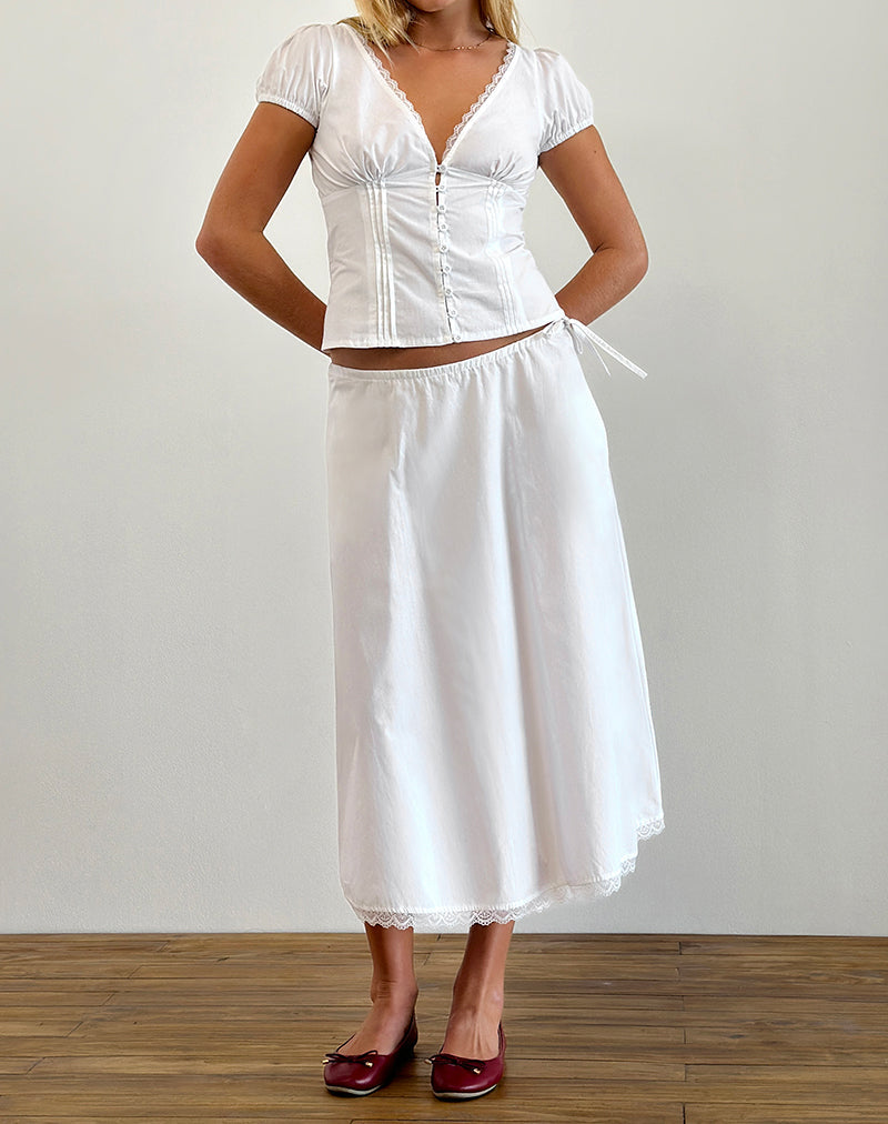 Nienke | Getailleerte Bluse mit V-Hals und Spitzenakzenten 3