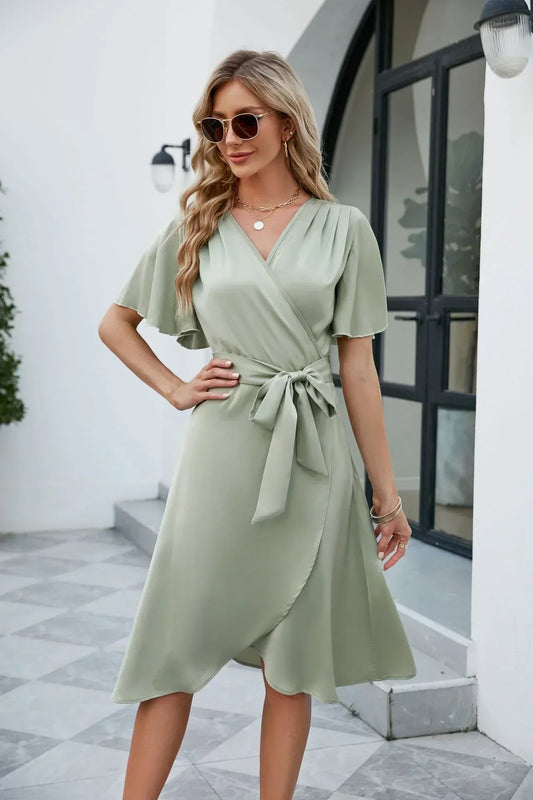 Delphine | Luftiges Damenkleid Mit V-Ausschnitt Für Sommerliche Anlässe 2