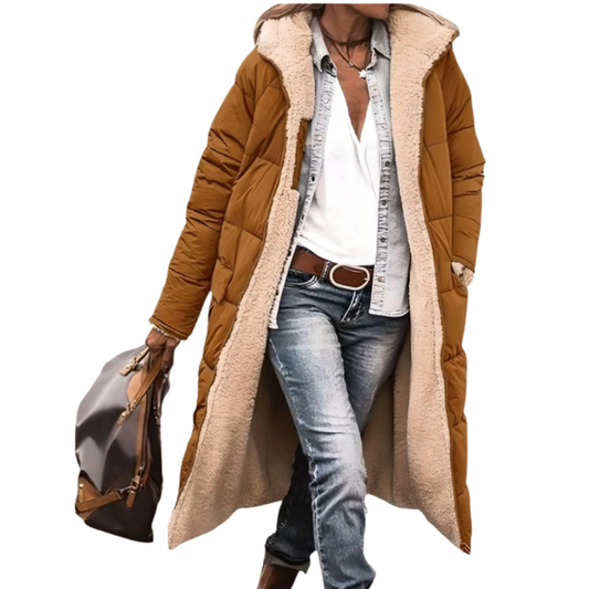 Damen langer wendbarer Wintermantel Hause Lune