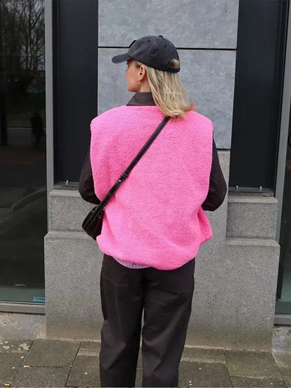 Ovelia | Trendiger Woll-Bodywarmer für Damen mit Knöpfen 4