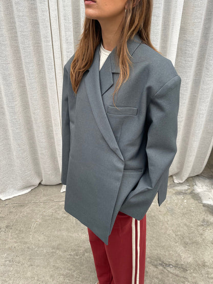 Oversized Blazer für Damen – Asymmetrisches Design, 100% Spandex 4
