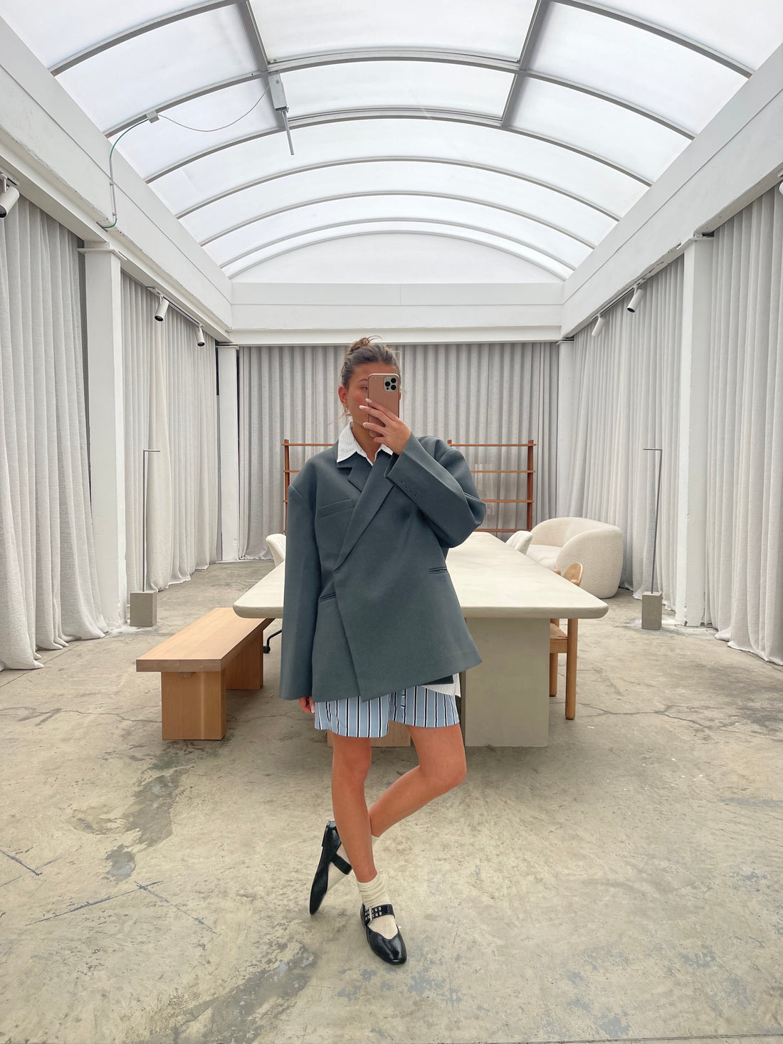 Oversized Blazer für Damen – Asymmetrisches Design, 100% Spandex 5