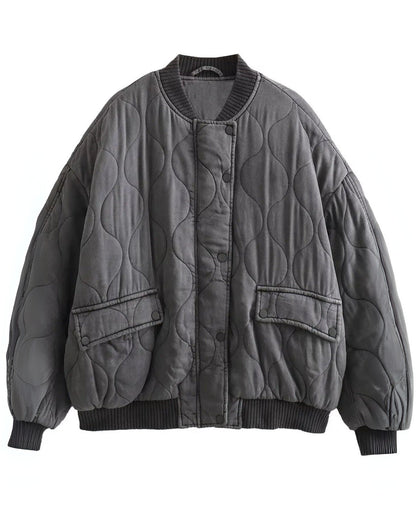 Oversized Bomberjacke für Damen – Weiche Fütterung, Trendy 2